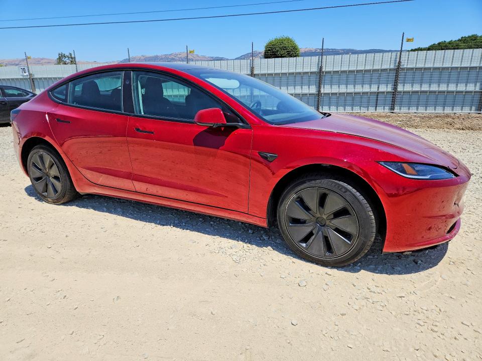 2025 Tesla Model 3 VIN 5YJ3E1EA8SF046444 COPART salvage auction — FRONT END, CA - SALVAGE CERTIFICATE, sold $14,700 on 2026-07-23 (photo 4)