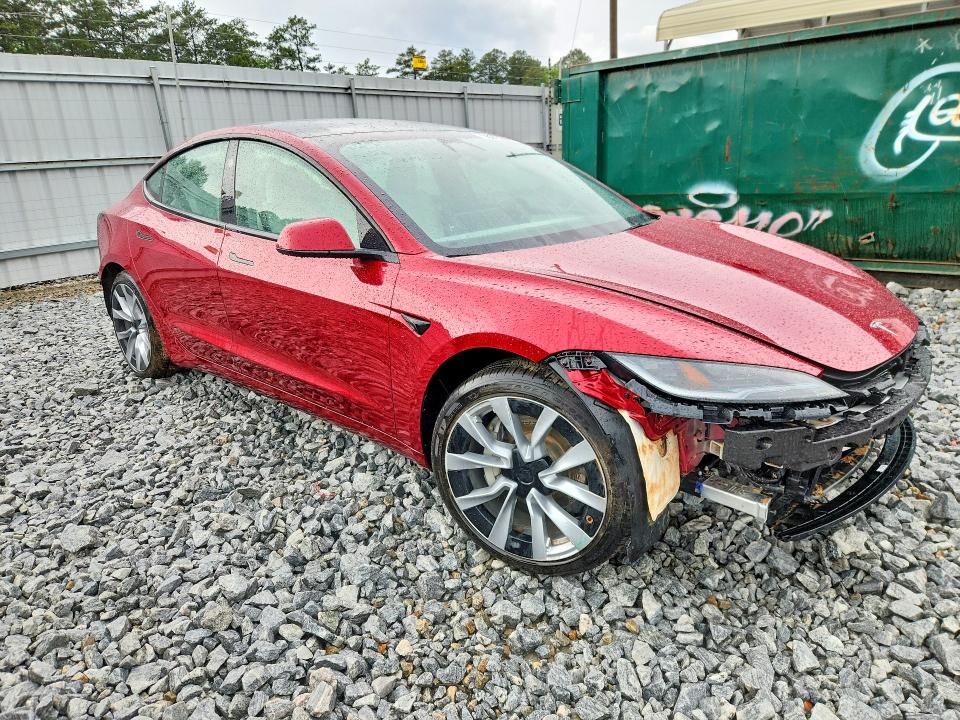 2025 Tesla Model 3 VIN 5YJ3E1EA9SF041012 COPART salvage auction — FRONT END, Ga - Cert Of Title-Salvage, sold $5,500 on 2026-07-23 (photo 4)