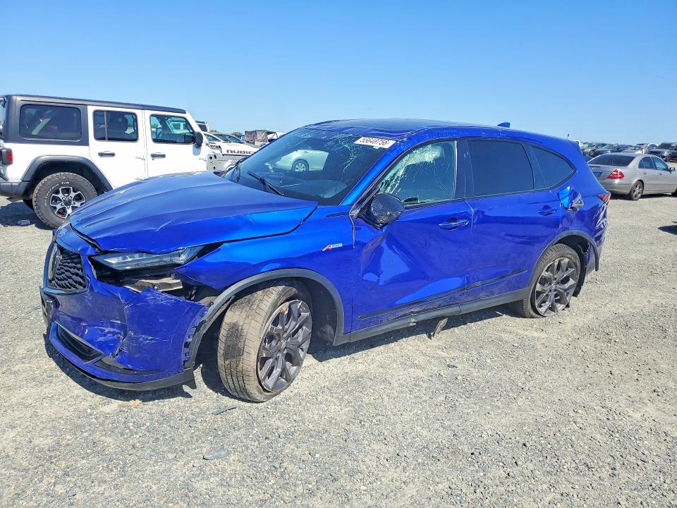 2022 Acura Mdx VIN 5J8YE1H00NL045154 COPART salvage auction — ALL OVER, Ca - Salvage Certificate, sold $8,000 on 2026-07-02 (photo 1)