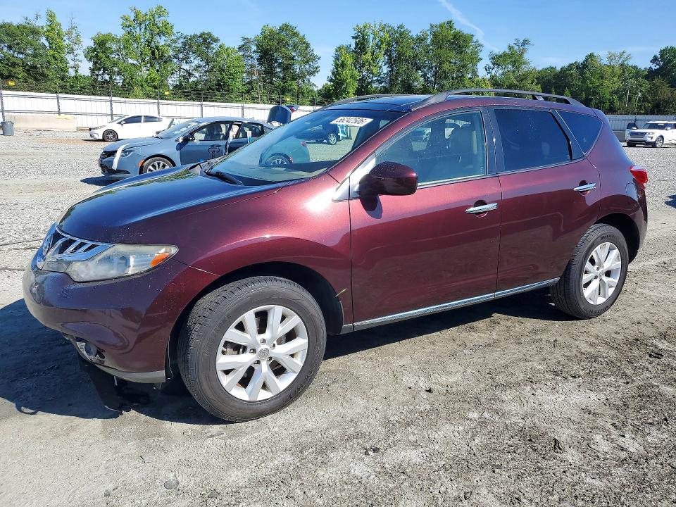 2014 Nissan Murano VIN JN8AZ1MU2EW410983 COPART salvage auction — FRONT END, Sc - Cert Of Title-Salvage, sold $1,850 on 2026-07-20 (photo 1)