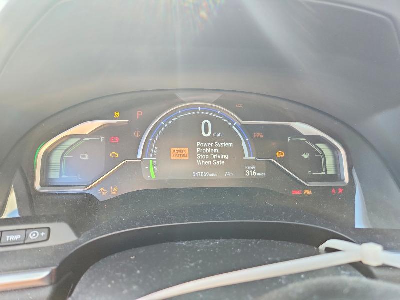 2019 Honda Clarity VIN JHMZC5F15KC000362 COPART salvage auction — FRONT END, Il - Salvage Certificate, sold $3,350 on 2026-07-28 (photo 9)