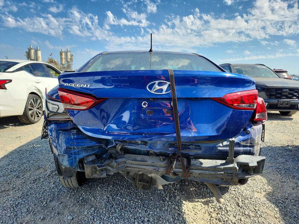 2022 Hyundai Accent VIN 3KPC24A60NE174375 COPART salvage auction — REAR END, CA - SALVAGE CERTIFICATE, sold $2,100 on 2026-07-31 (photo 6)