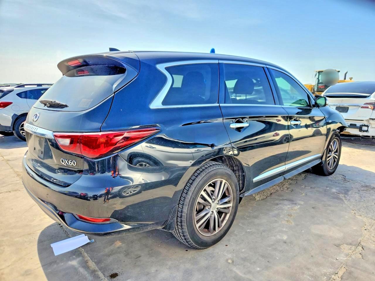 2019 Infiniti QX60 VIN 5N1DL0MN0KC503104 COPART salvage auction — Front End, TX - SALVAGE VEHICLE TITLE, sold $3,400 on 2026-07-09 (photo 3)