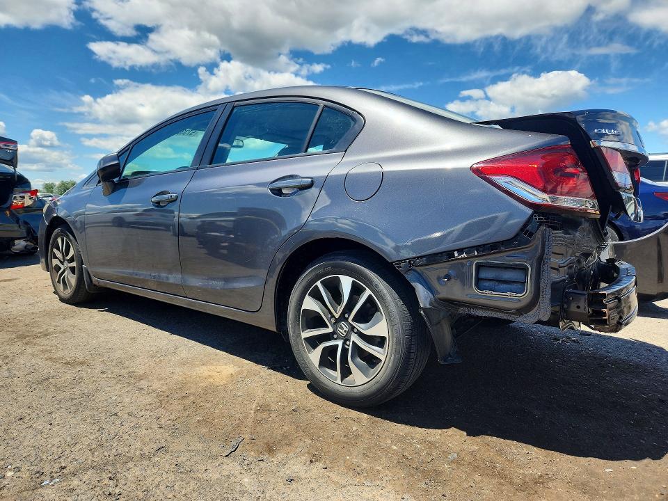 2013 Honda Civic VIN 2HGFB2F9XDH550153 COPART salvage auction — REAR END, Pa - Certificate Of Salvage, sold $4,200 on 2026-07-02 (photo 2)