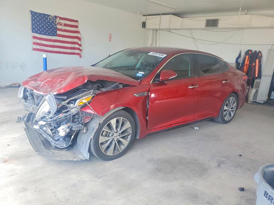2019 Kia Optima VIN 5XXGT4L34KG284950 COPART salvage auction — FRONT END, Tx - Salvage Vehicle Title, sold $1,550 on 2026-07-31 (photo 1)