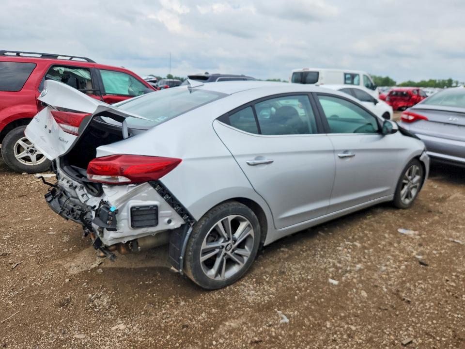 2017 Hyundai Elantra VIN KMHD84LFXHU260133 COPART salvage auction — REAR END, Wv - Salvage Certificate, sold $925 on 2026-07-28 (photo 3)