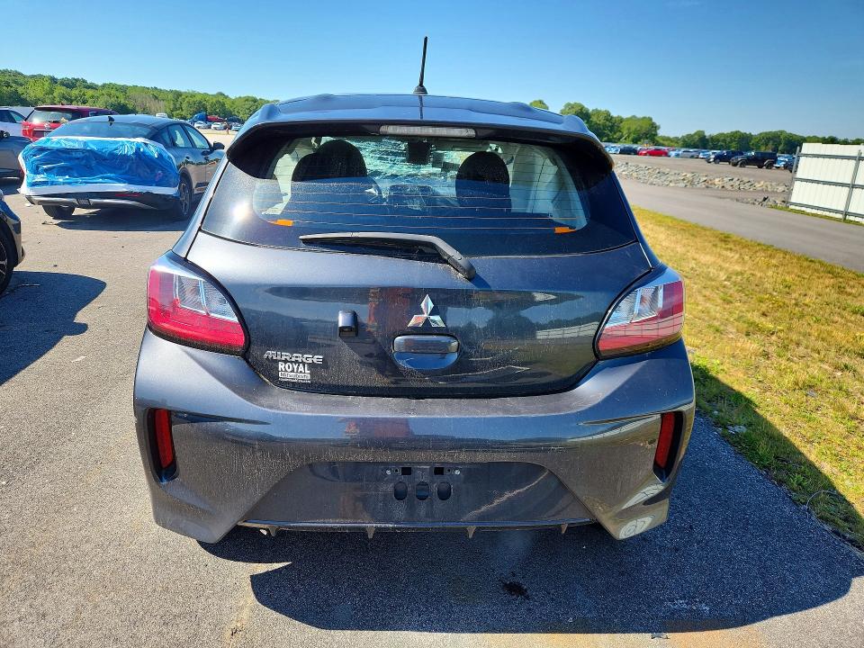 2024 Mitsubishi Mirage VIN ML32AUHJ6RH024959 COPART salvage auction — ROLLOVER, Fl - Cert Of Title Slvg Rebuildable, sold $1,850 on 2026-07-06 (photo 6)