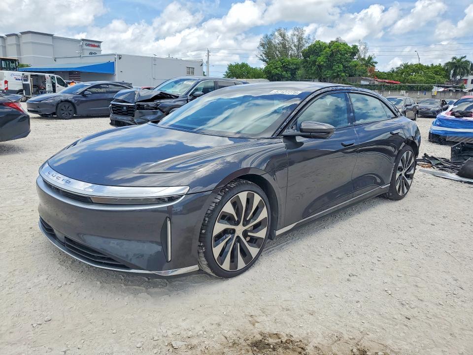 2023 Lucid Air VIN 50EA1TEA0PA002934 COPART salvage auction — REAR END, Fl - Certificate Of Destruction, sold $12,600 on 2026-07-21 (photo 1)