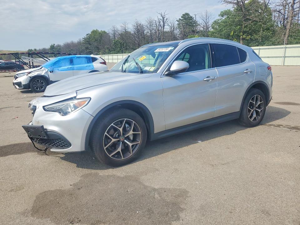 2019 Alfa romeo Stelvio VIN ZASPAKBN1K7C67844 COPART salvage auction — FRONT END, Ny - Mv-907A Salvage Certificate, sold $1,400 on 2026-08-14 (photo 1)