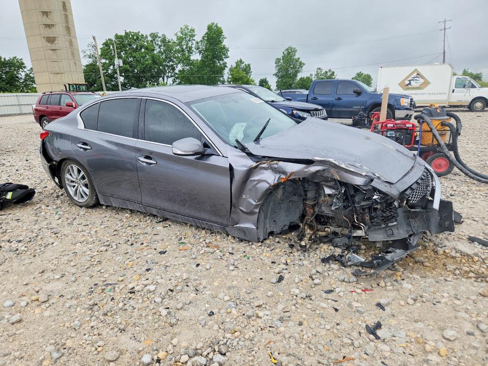 2014 Infiniti Q50 VIN JN1BV7AR7EM681809 COPART salvage auction — FRONT END, MI - CERTIFICATE OF TITLE, sold $600 on 2026-07-02 (photo 4)