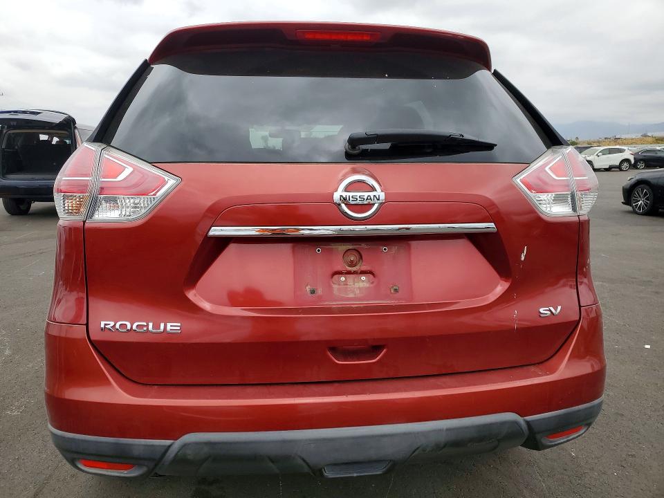 2016 Nissan Rogue VIN KNMAT2MT0GP672895 COPART salvage auction — FRONT END, Ca - Salvage Certificate, sold $1,700 on 2026-07-20 (photo 6)