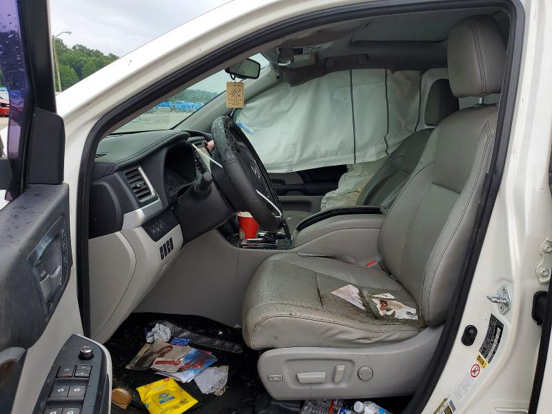 2015 Toyota Highlander VIN 5TDYKRFH7FS069725 COPART salvage auction — FRONT END, KY - CERTIFICATE OF TITLE, sold $3,300 on 2026-07-20 (photo 7)