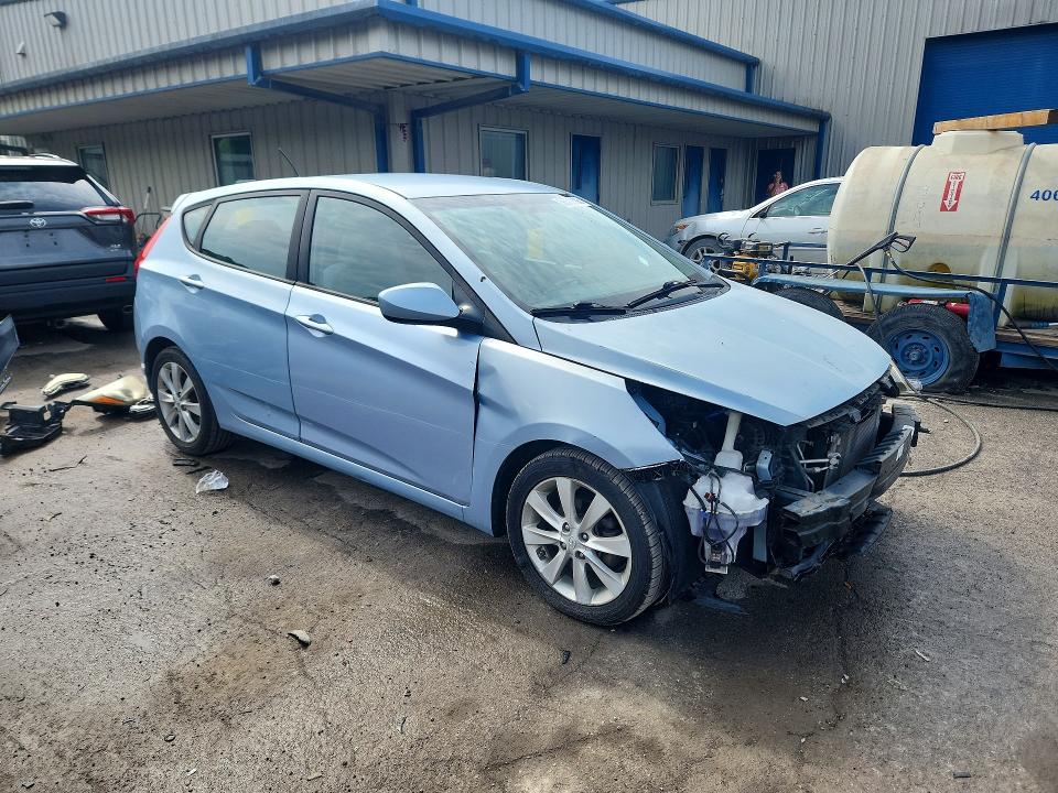 2012 Hyundai Accent VIN KMHCU5AE9CU020037 COPART salvage auction — FRONT END, Pa - Certificate Of Salvage, sold $450 on 2026-07-02 (photo 4)