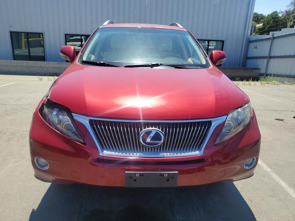 2010 Lexus Rx 450h VIN JTJBC1BA9A2030838 COPART salvage auction — FRONT END, Ca - Salvage Certificate, sold $2,800 on 2026-07-06 (photo 5)