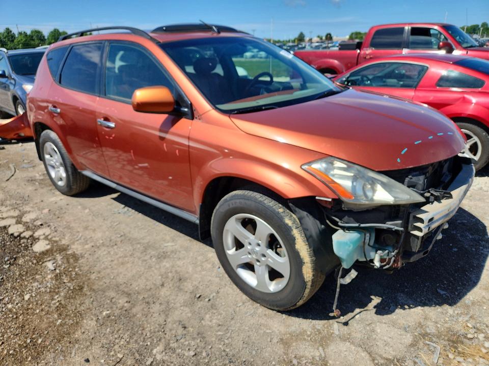 2004 Nissan Murano VIN JN8AZ08WX4W311073 COPART salvage auction — FRONT END, In - Cert Of Title-Salvage Title, sold $475 on 2026-07-14 (photo 4)
