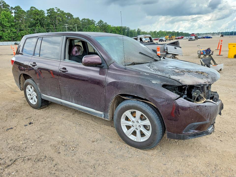 2012 Toyota Highlander VIN 5TDZA3EH9CS028756 COPART salvage auction — BURN, La - Cert Of Title-Salvage, sold $700 on 2026-07-10 (photo 4)