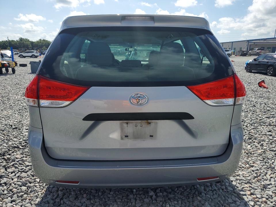 2012 Toyota Sienna VIN 5TDZK3DC6CS196583 COPART salvage auction — FRONT END, Fl - Cert Of Title Slvg Rebuildable, sold $1,150 on 2026-07-14 (photo 6)