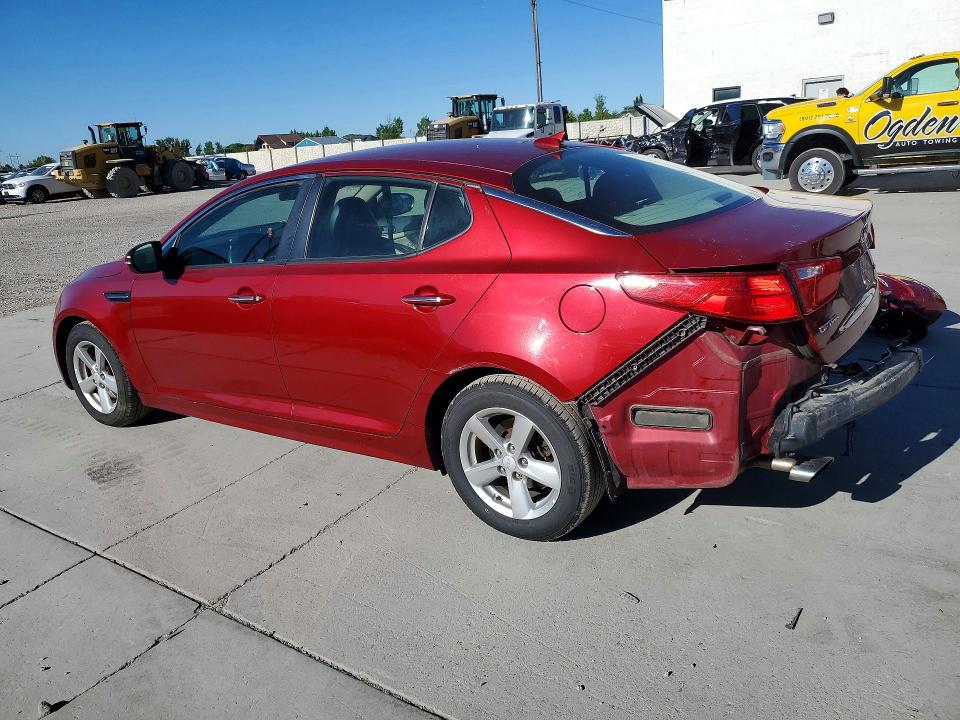 2015 Kia Optima VIN 5XXGM4A7XFG485423 COPART salvage auction — REAR END, Ut - Salvage Certificate, sold $1,100 on 2026-07-27 (photo 2)