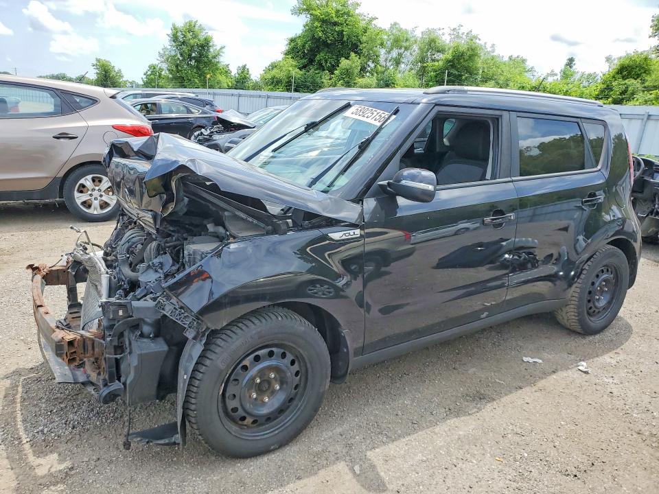 2017 Kia Soul VIN KNDJP3A55H7477263 COPART salvage auction — FRONT END, On - Permit Salvage, sold $450 on 2026-07-09 (photo 1)