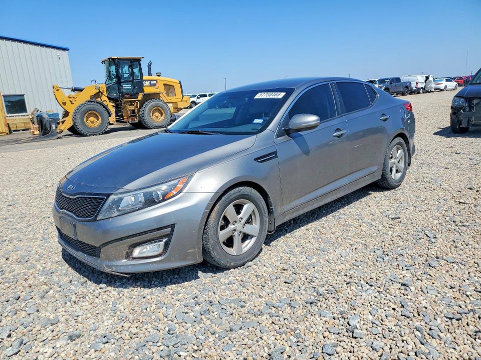 2014 Kia Optima VIN 5XXGM4A75EG335136 COPART salvage auction — SIDE, Tx - Salvage Vehicle Title, sold $775 on 2026-07-14 (photo 1)