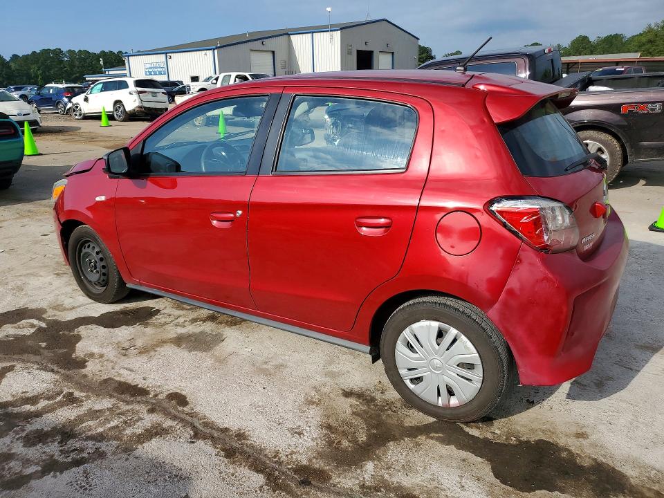2022 Mitsubishi Mirage VIN ML32AUHJ1NH001132 COPART salvage auction — FRONT END, MS - CERT OF TITLE - HAIL SALVAGE (P), sold $325 on 2026-07-24 (photo 2)