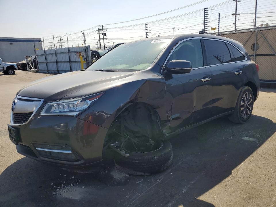 2016 Acura VIN 5FRYD4H47GB026160 COPART salvage auction — FRONT END, Ca - Salvage Certificate, sold $1,700 on 2026-07-27 (photo 1)