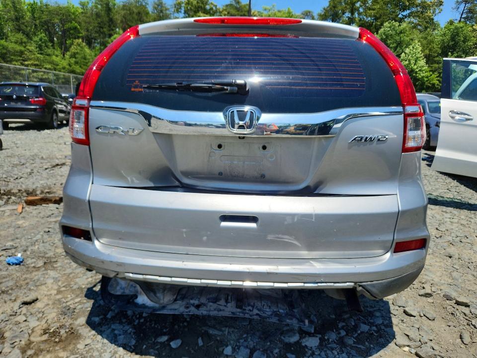 2015 Honda VIN 2HKRM4H38FH636680 COPART salvage auction — REAR END, Md - Cert Of Salvage > 75% Damage, sold $2,900 on 2026-07-02 (photo 6)