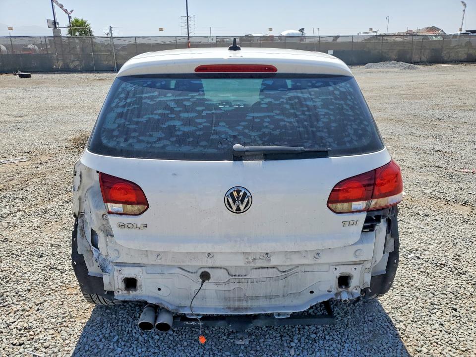 2012 Volkswagen Golf VIN WVWBM7AJ4CW268340 COPART salvage auction — REAR END, Ca - Salvage Certificate, sold $1,550 on 2026-07-02 (photo 6)