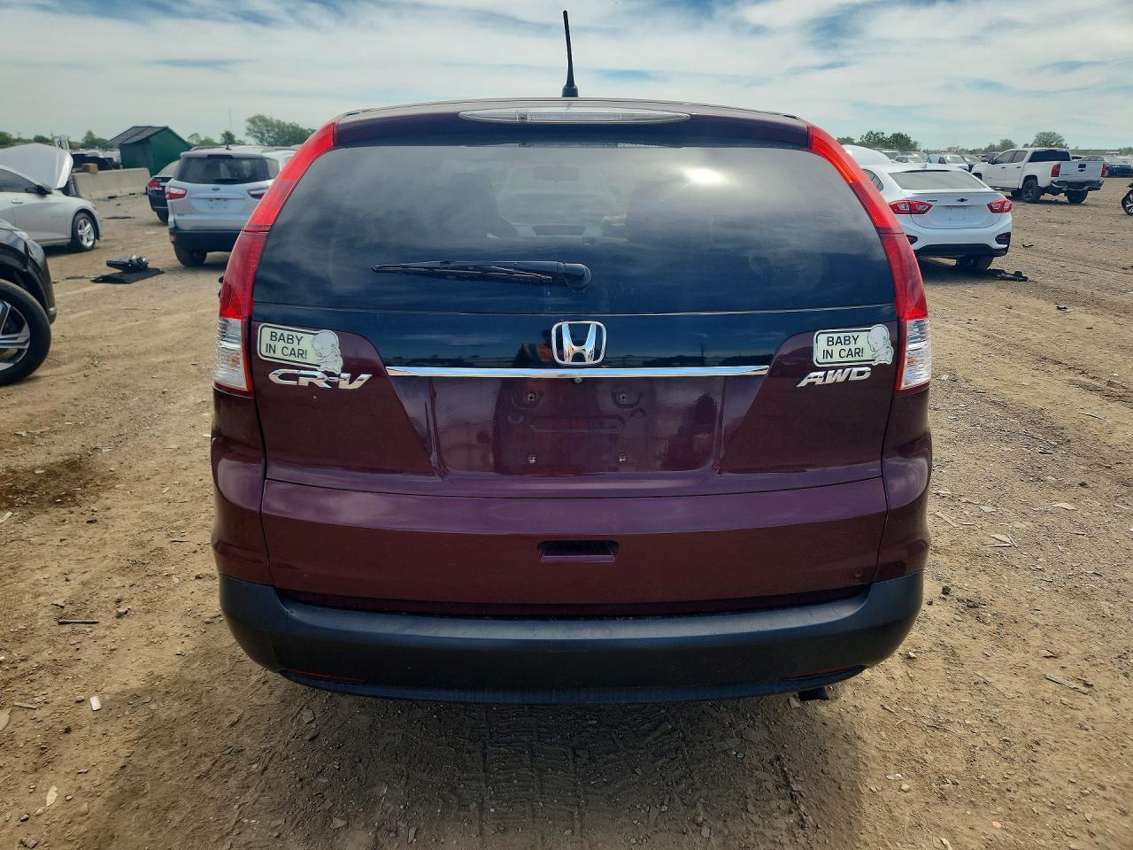 2013 Honda CR-V VIN 5J6RM4H56DL054064 COPART salvage auction — Front End, IL - SALVAGE CERTIFICATE, sold $2,700 on 2026-07-09 (photo 6)