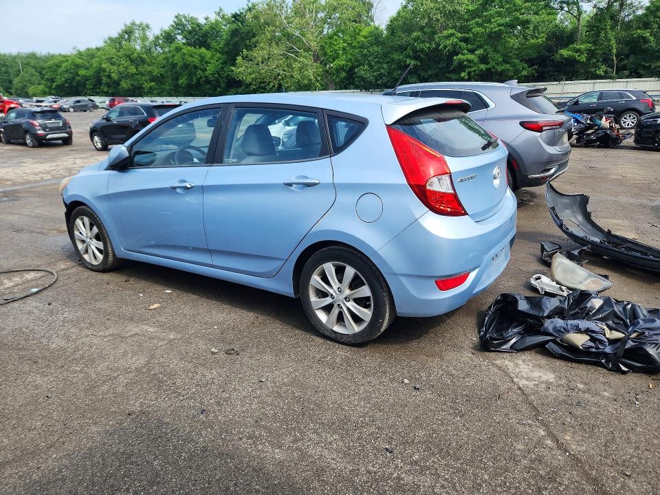 2012 Hyundai Accent VIN KMHCU5AE9CU020037 COPART salvage auction — FRONT END, Pa - Certificate Of Salvage, sold $450 on 2026-07-02 (photo 2)