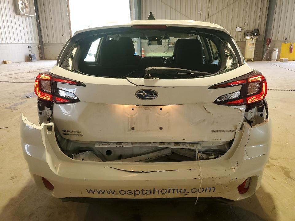 2025 Subaru Impreza VIN JF1GUABCXS8300980 COPART salvage auction — REAR END, Pa - Certificate Of Salvage, sold $1,350 on 2026-07-29 (photo 6)