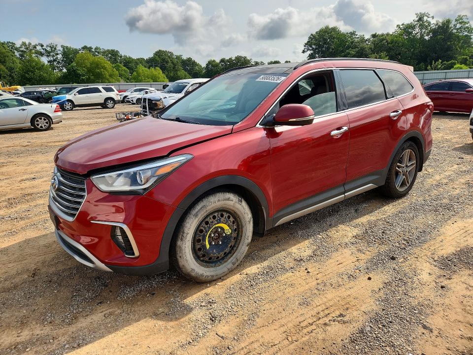 2017 Hyundai Santa fe VIN KM8SRDHFXHU220034 COPART salvage auction — FRONT END, Fl - Certificate Of Title (P), sold $4,700 on 2026-07-09 (photo 1)