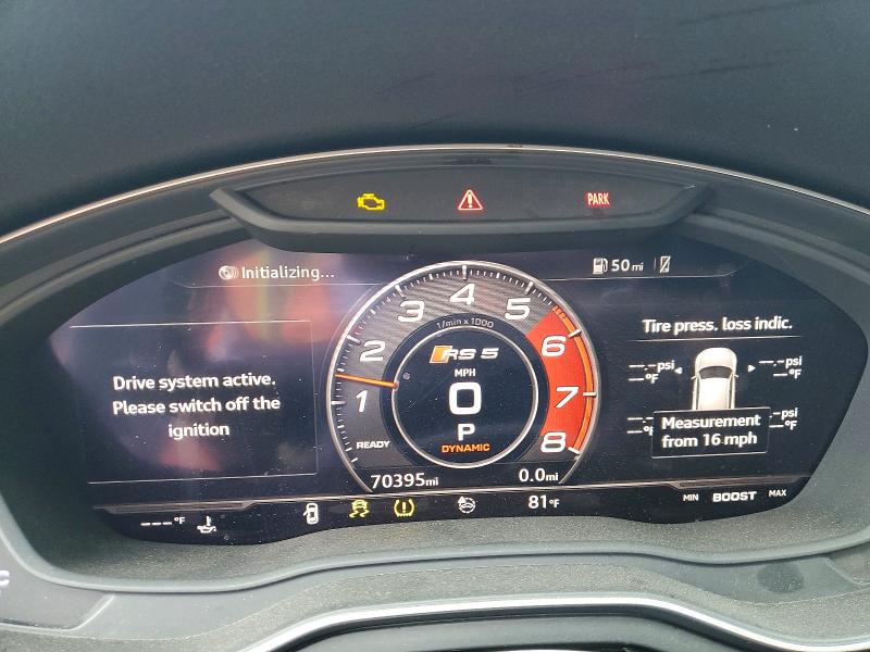 2019 Audi Rs5 VIN WUABWCF54KA902937 COPART salvage auction — ALL OVER, Ma - Cert Of Title-Salvage, sold $9,200 on 2026-07-06 (photo 9)