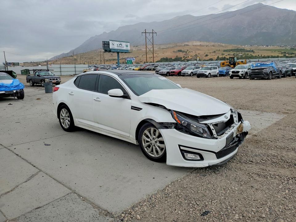 2015 Kia Optima VIN 5XXGN4A76FG479678 COPART salvage auction — FRONT END, Ut - Salvage Certificate, sold $1,050 on 2026-07-27 (photo 4)