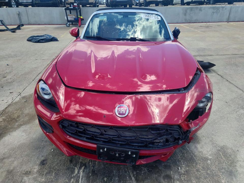 2018 Fiat 124 spider VIN JC1NFAEK3J0134441 COPART salvage auction — FRONT END, TX - SALVAGE VEHICLE TITLE (P), sold $175 on 2026-07-30 (photo 5)