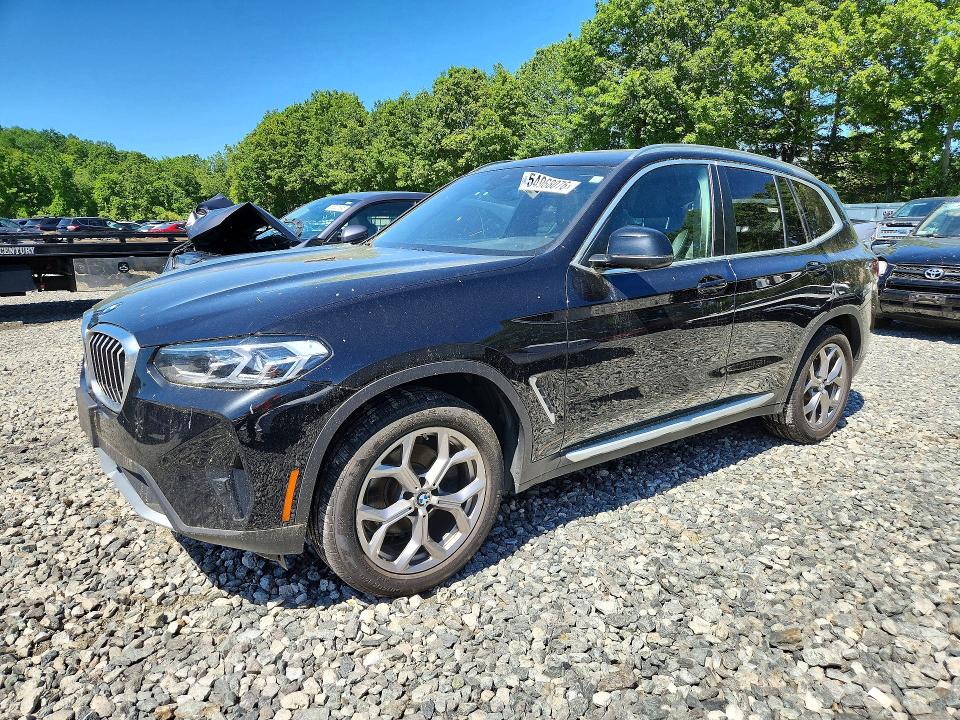 2022 BMW X3 VIN 5UX53DP02N9L69325 COPART salvage auction — REAR END, Ma - Cert Of Title-Salvage, sold $17,300 on 2026-07-08 (photo 1)