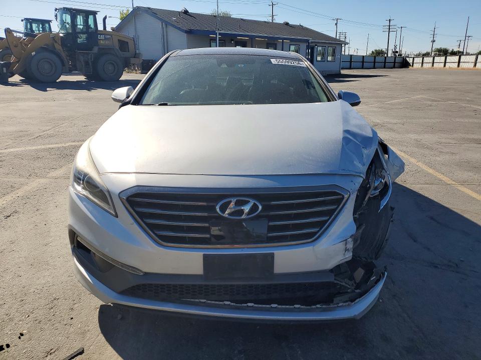 2015 Hyundai Sonata VIN 5NPE34AB0FH071859 COPART salvage auction — FRONT END, Id - Salvage Certificate Of Title, sold $1,350 on 2026-08-21 (photo 5)
