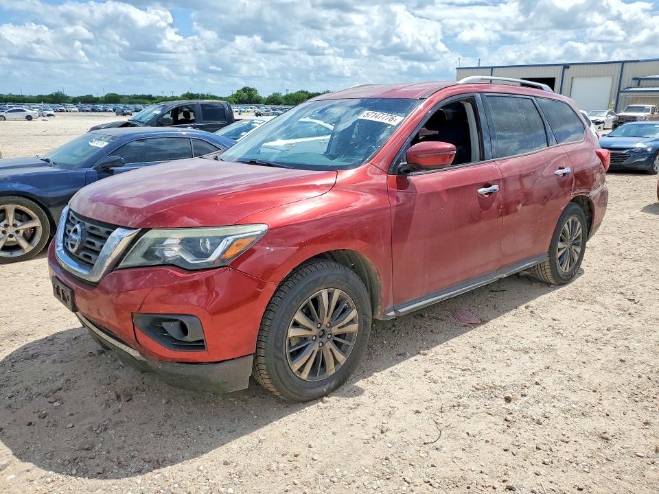 2017 Nissan Pathfinder VIN 5N1DR2MN9HC662805 COPART salvage auction — HAIL, Tx - Certificate Of Title, sold $10 on 2026-07-06 (photo 1)