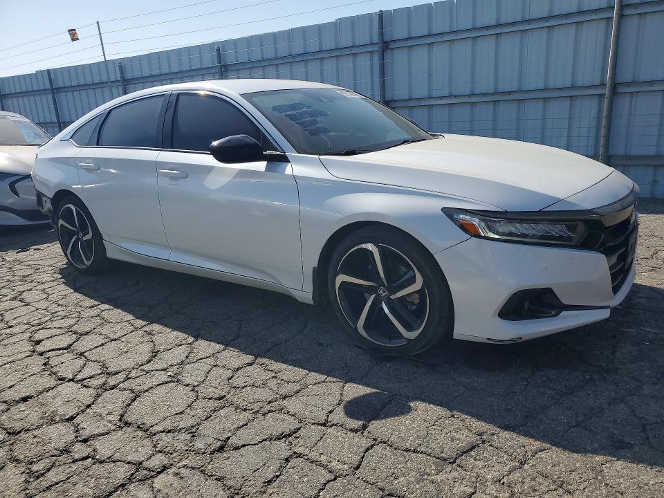 2021 Honda Accord VIN 1HGCV1F32MA078366 COPART salvage auction — REAR END, Ca - Salvage Certificate, sold $7,100 on 2026-07-09 (photo 4)