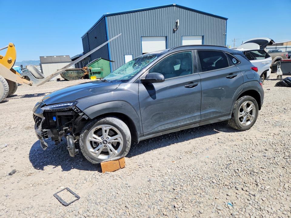 2023 Hyundai Kona VIN KM8K3CAB3PU002972 COPART salvage auction — FRONT END, Ut - Salvage Certificate, sold $3,300 on 2026-07-24 (photo 1)