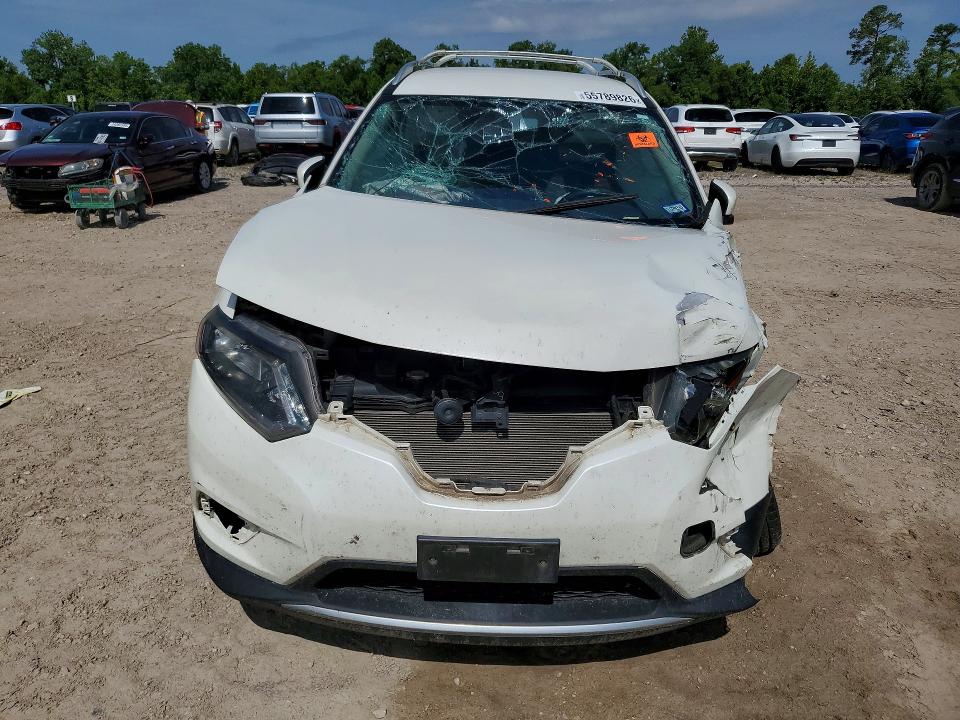 2015 Nissan Rogue VIN KNMAT2MT6FP540027 COPART salvage auction — FRONT END, Tx - Salvage Vehicle Title, sold $700 on 2026-07-31 (photo 5)
