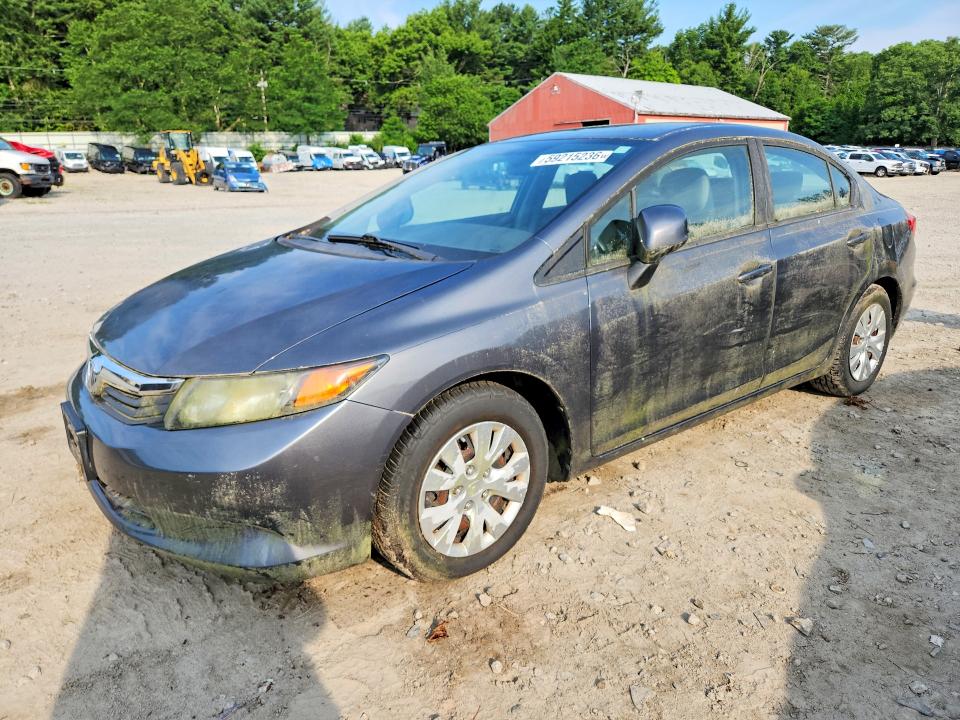 2012 Honda Civic VIN 2HGFB2F5XCH318888 COPART salvage auction — MINOR DENT/SCRATCHES, Ma - Certificate Of Title, sold $4,100 on 2026-07-02 (photo 1)