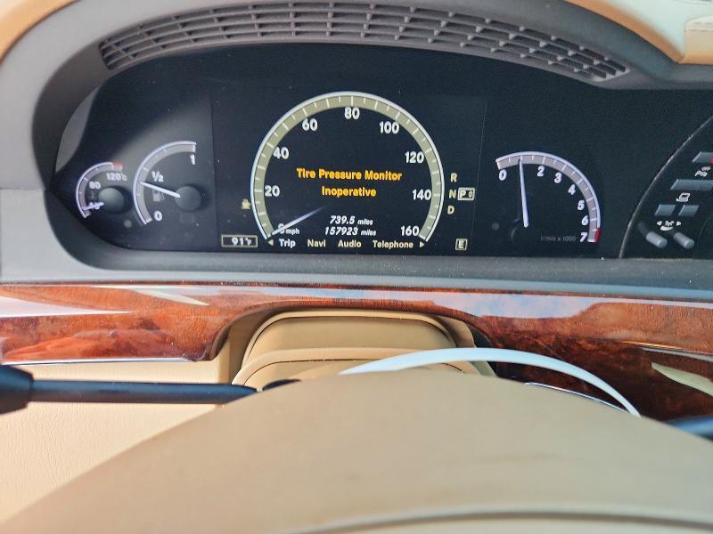 2012 Mercedes-benz S-klasse VIN WDDNG9EB1CA436313 COPART salvage auction — FRONT END, La - Cert Of Title-Salvage, sold $1,450 on 2026-07-29 (photo 9)