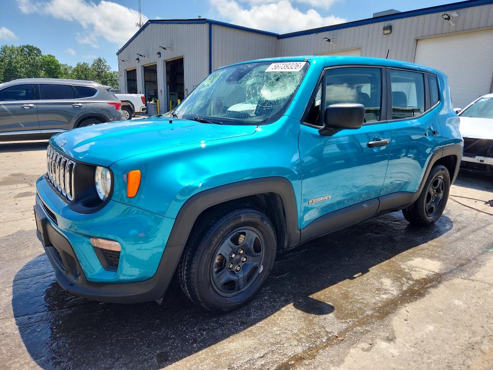 2021 Jeep Renegade VIN ZACNJCAB5MPM19334 COPART salvage auction — HAIL, MO - SALVAGE CERTIFICATE OF TITLE, sold $2,000 on 2026-07-29 (photo 1)