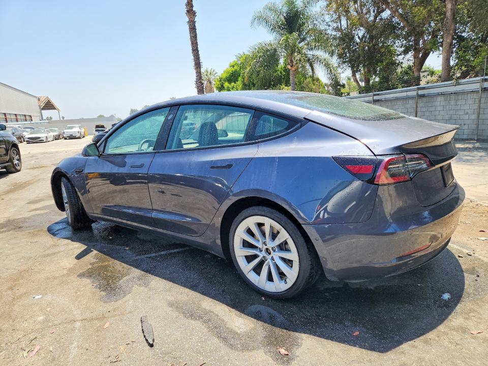 2022 Tesla Model 3 VIN 5YJ3E1EA2NF187126 COPART salvage auction — MECHANICAL, Ca - Salvage Certificate, sold $3,900 on 2026-07-31 (photo 2)