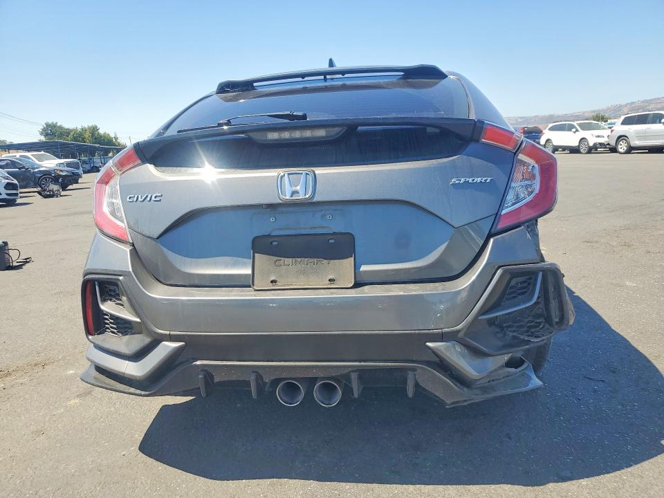 2021 Honda Civic VIN SHHFK7H48MU423516 COPART salvage auction — FRONT END, Ca - Salvage Certificate, sold $60 on 2026-07-30 (photo 6)
