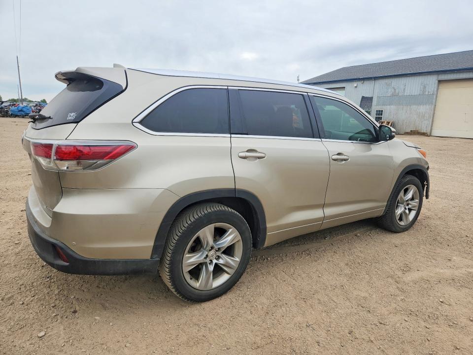 2014 Toyota Highlander VIN 5TDYKRFH6ES031126 COPART salvage auction — FRONT END, Salvage Title, sold $250 on 2026-07-29 (photo 3)