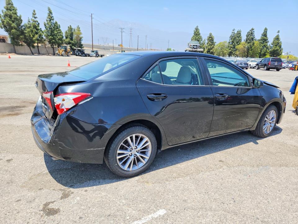 2014 Toyota Corolla VIN 5YFBURHE9EP168069 COPART salvage auction — REAR END, Ca - Salvage Certificate, sold $2,500 on 2026-07-02 (photo 3)