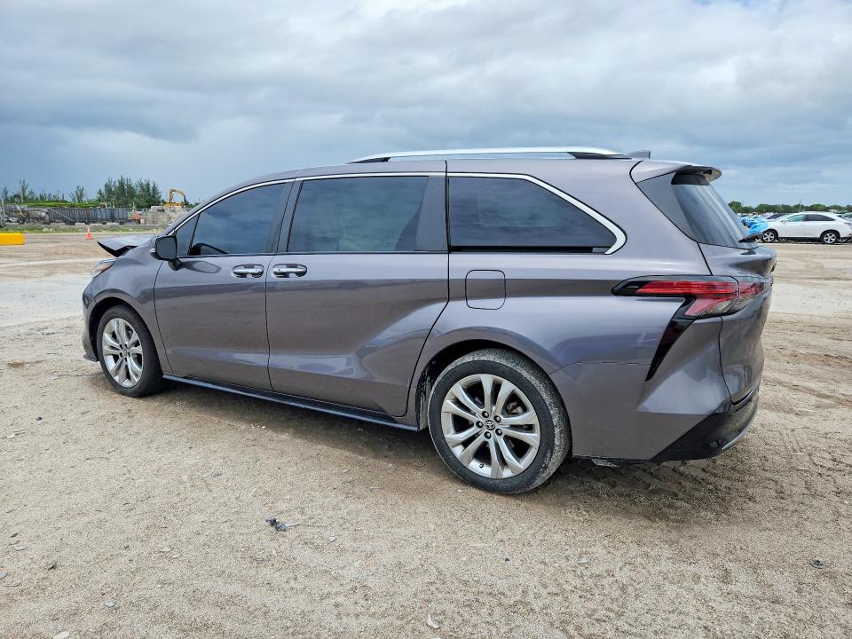 2022 Toyota Sienna VIN 5TDERKEC0NS085050 COPART salvage auction — FRONT END, Fl - Cert Of Title Slvg Rebuildable, sold $12,300 on 2026-07-16 (photo 2)