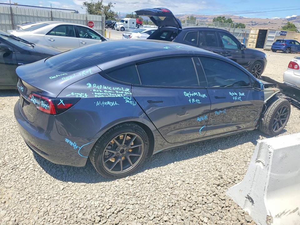 2022 Tesla Model 3 VIN 5YJ3E1EB6NF324514 COPART salvage auction — FRONT END, Ca - Salvage Certificate, sold $3,300 on 2026-07-28 (photo 3)